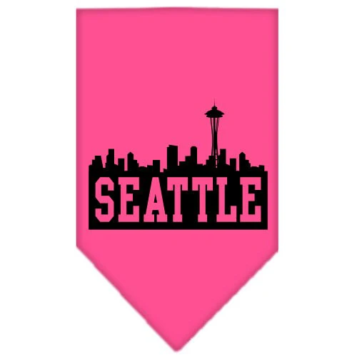 Pet and Dog Bandana Screen Printed, "Seattle Skyline" - Image 7