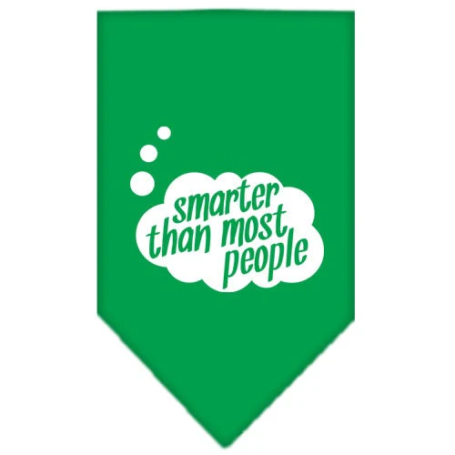 Pet and Dog Bandana Screen Printed, "Smarter Than Most People" - Image 5