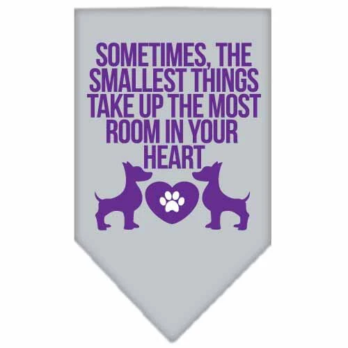 Pet and Dog Bandana Screen Printed, "Sometimes, The Smallest Things Take Up The Most Room In Your Heart" - Image 2