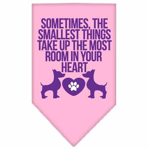 Pet and Dog Bandana Screen Printed, "Sometimes, The Smallest Things Take Up The Most Room In Your Heart" - Image 3