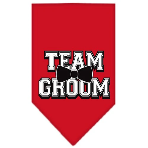 Pet and Dog Bandana Screen Printed, "Team Groom" - Image 5