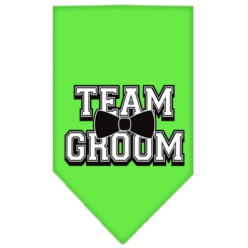 Pet and Dog Bandana Screen Printed, "Team Groom" - Image 8