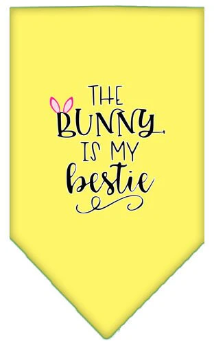 Pet and Dog Bandana Screen Printed, "The Bunny Is My Bestie" - Image 10