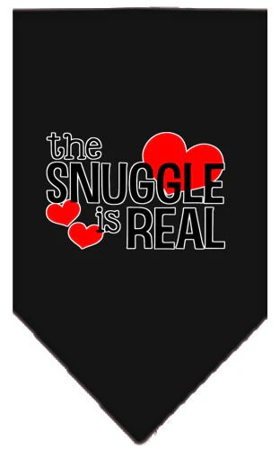 Pet and Dog Bandana Screen Printed, "The Snuggle Is Real" - Image 2