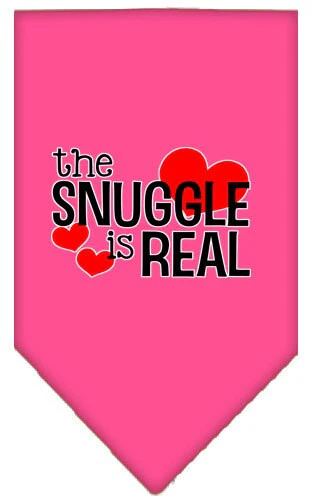 Pet and Dog Bandana Screen Printed, "The Snuggle Is Real" - Image 3