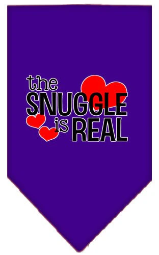 Pet and Dog Bandana Screen Printed, "The Snuggle Is Real" - Image 9
