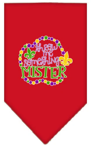 Pet and Dog Bandana Screen Printed, "Throw Me Something Mister" - Image 10