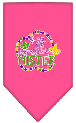 Pet and Dog Bandana Screen Printed, "Throw Me Something Mister" - Image 2