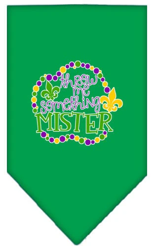 Pet and Dog Bandana Screen Printed, "Throw Me Something Mister" - Image 3