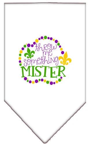 Pet and Dog Bandana Screen Printed, "Throw Me Something Mister" - Image 6