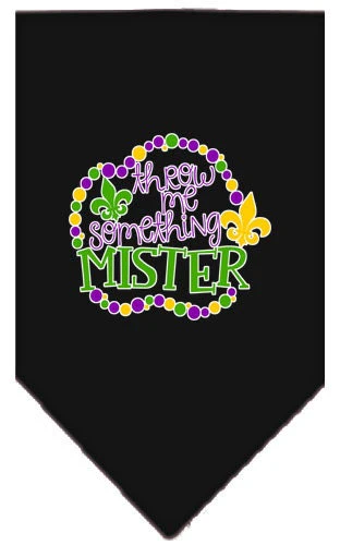 Pet and Dog Bandana Screen Printed, "Throw Me Something Mister" - Image 8