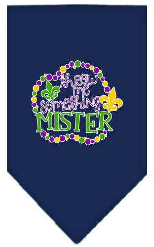 Pet and Dog Bandana Screen Printed, "Throw Me Something Mister" - Image 9