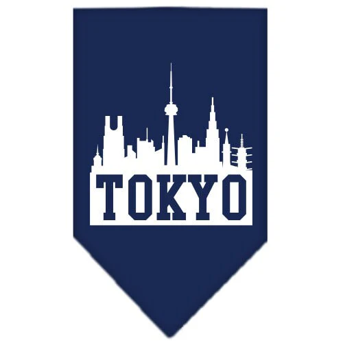 Pet and Dog Bandana Screen Printed, "Tokyo Skyline" - Image 2