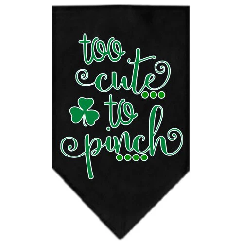 Pet and Dog Bandana Screen Printed, "Too Cute To Pinch" - Image 2