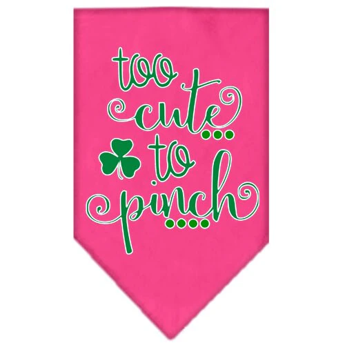 Pet and Dog Bandana Screen Printed, "Too Cute To Pinch" - Image 3