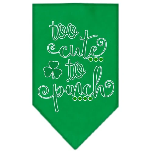 Pet and Dog Bandana Screen Printed, "Too Cute To Pinch" - Image 4