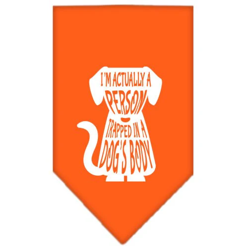 Pet and Dog Bandana Screen Printed, "Trapped In A Dog's Body" - Image 2