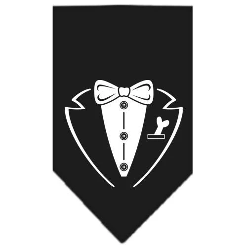 Pet and Dog Bandana Screen Printed, "Tuxedo" - Image 2