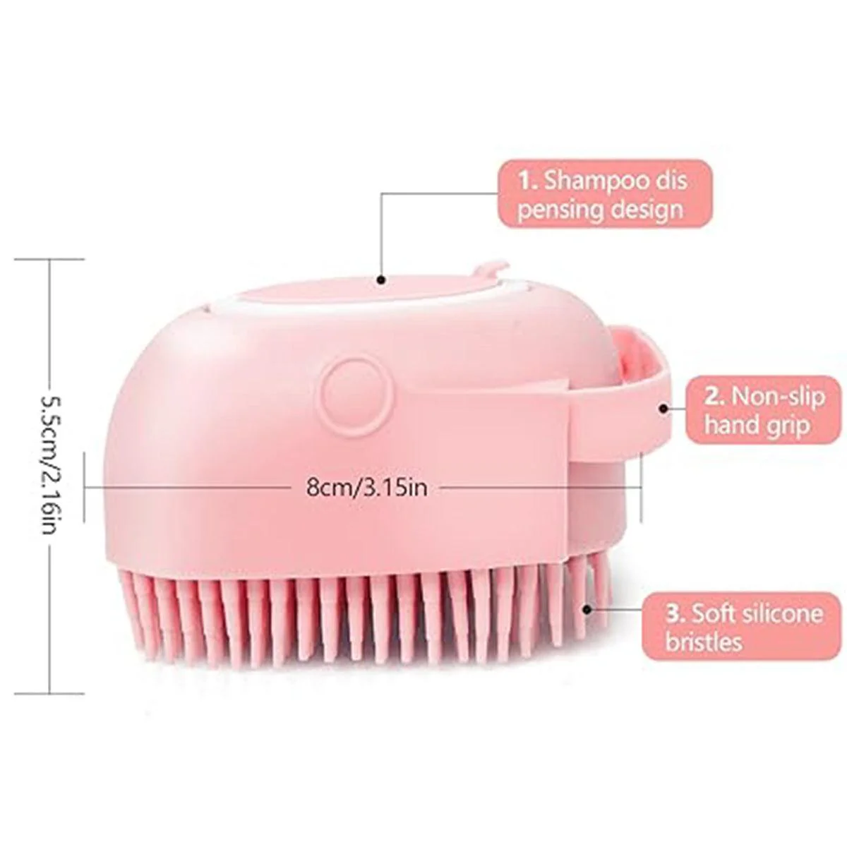 Pet Bath Comb With Shampoo Dispenser - Image 2