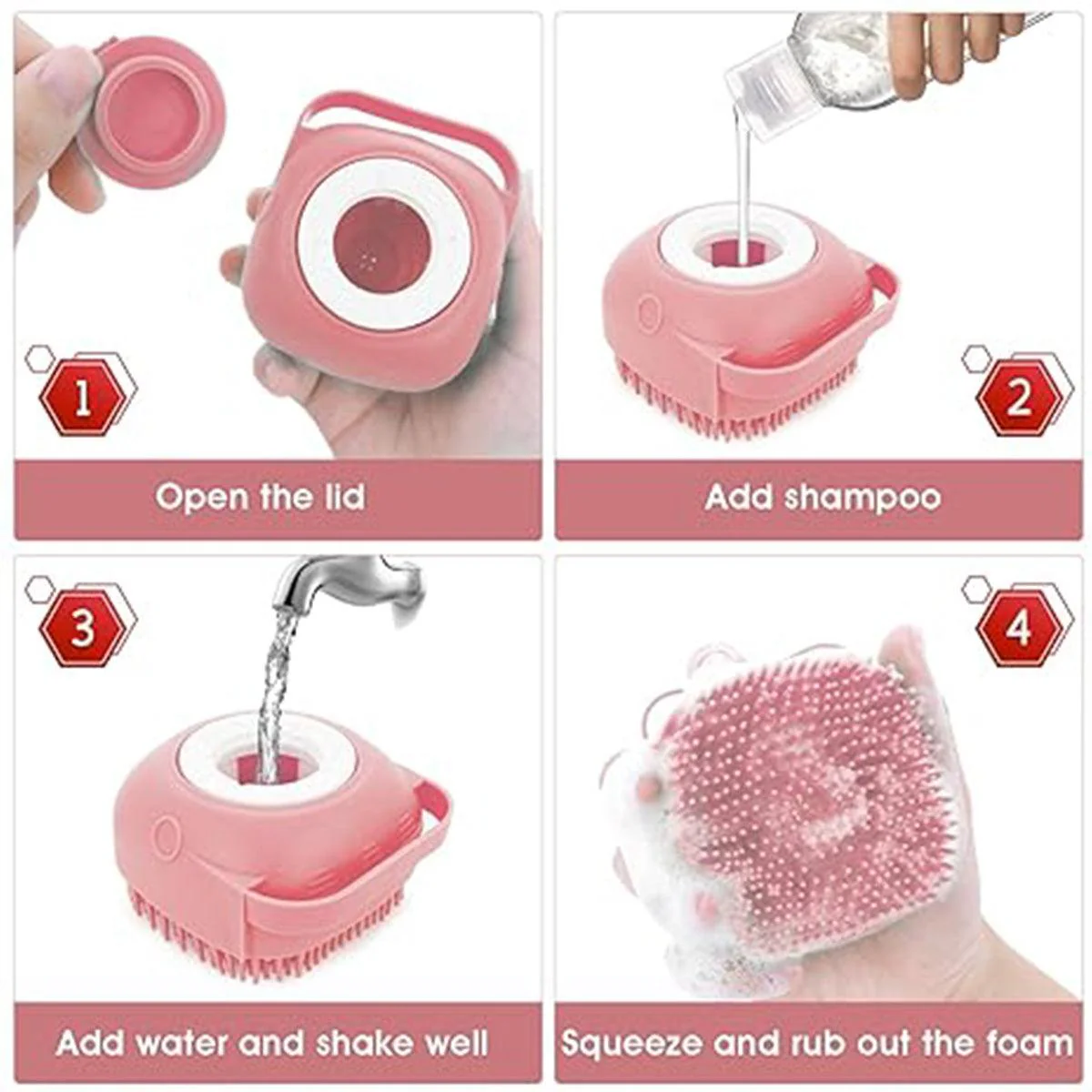 Pet Bath Comb With Shampoo Dispenser - Image 5