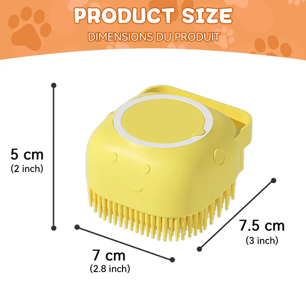 Pet Bathing Brush with Shampoo Dispenser - Image 2