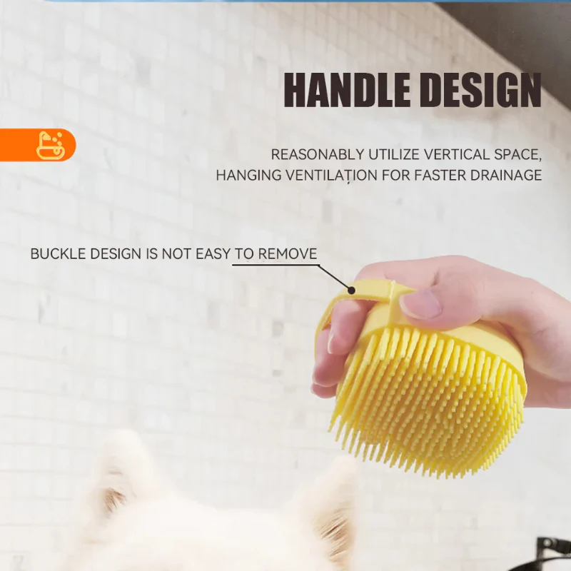 Pet Bathing Brush with Shampoo Dispenser - Image 21
