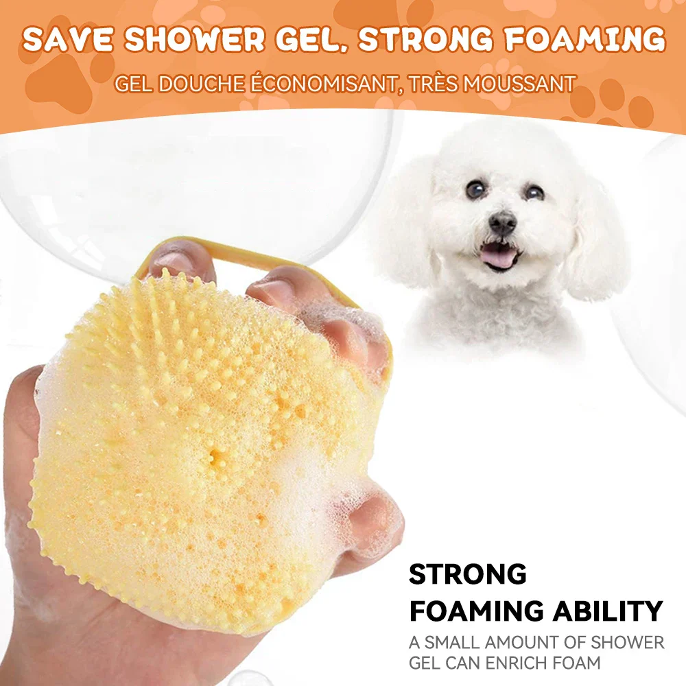 Pet Bathing Brush with Shampoo Dispenser - Image 4