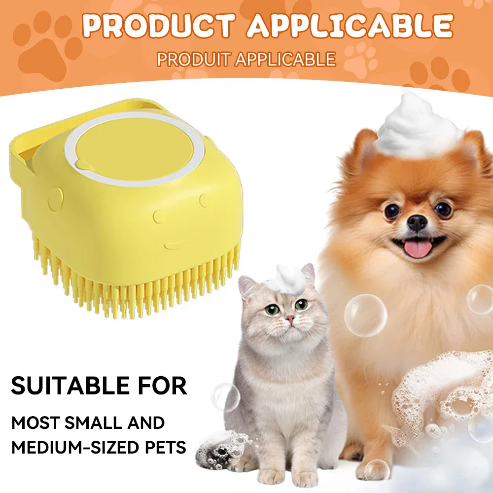 Pet Bathing Brush with Shampoo Dispenser - Image 5