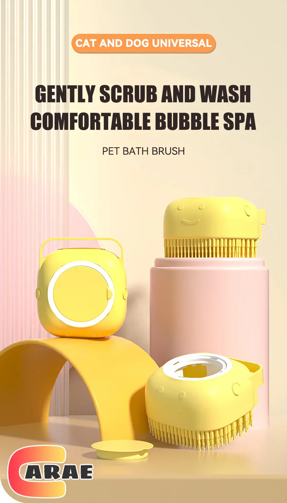 Pet Bathing Brush with Shampoo Dispenser - Image 7