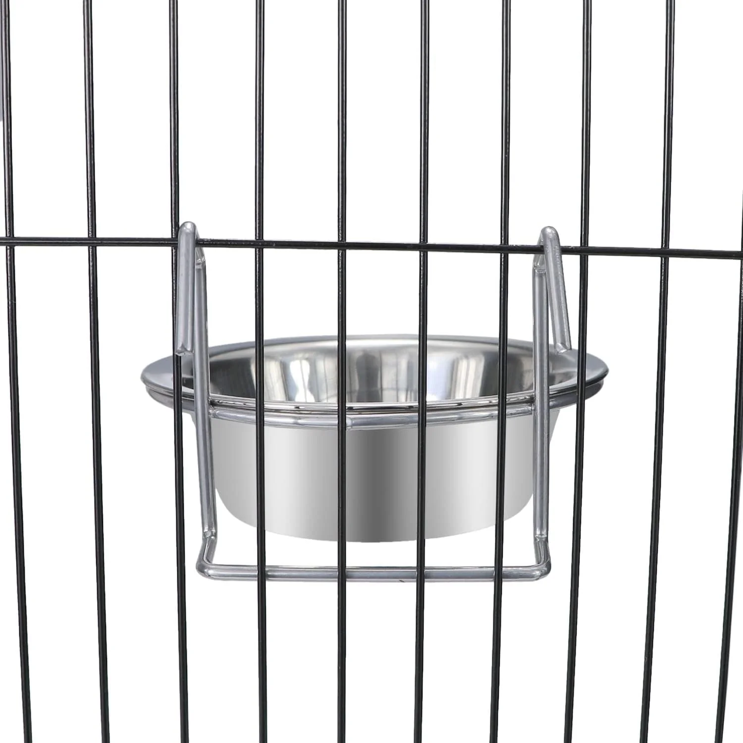 Pet Bowl Stainless Steel Hanging Food Water Bowls Bird Cage Feeder for Birds, Parrots, Small Sized Dogs and Cats (S) - Image 4