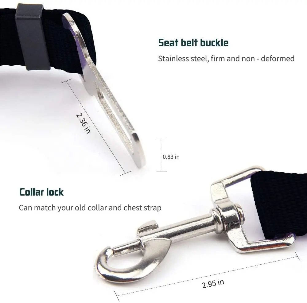 Pet Car Seat Belt Harness – Adjustable Safety Clip for Dogs & Cats - Image 10