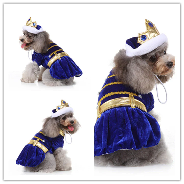 Pet Costume Royal King -red/blue - Image 2