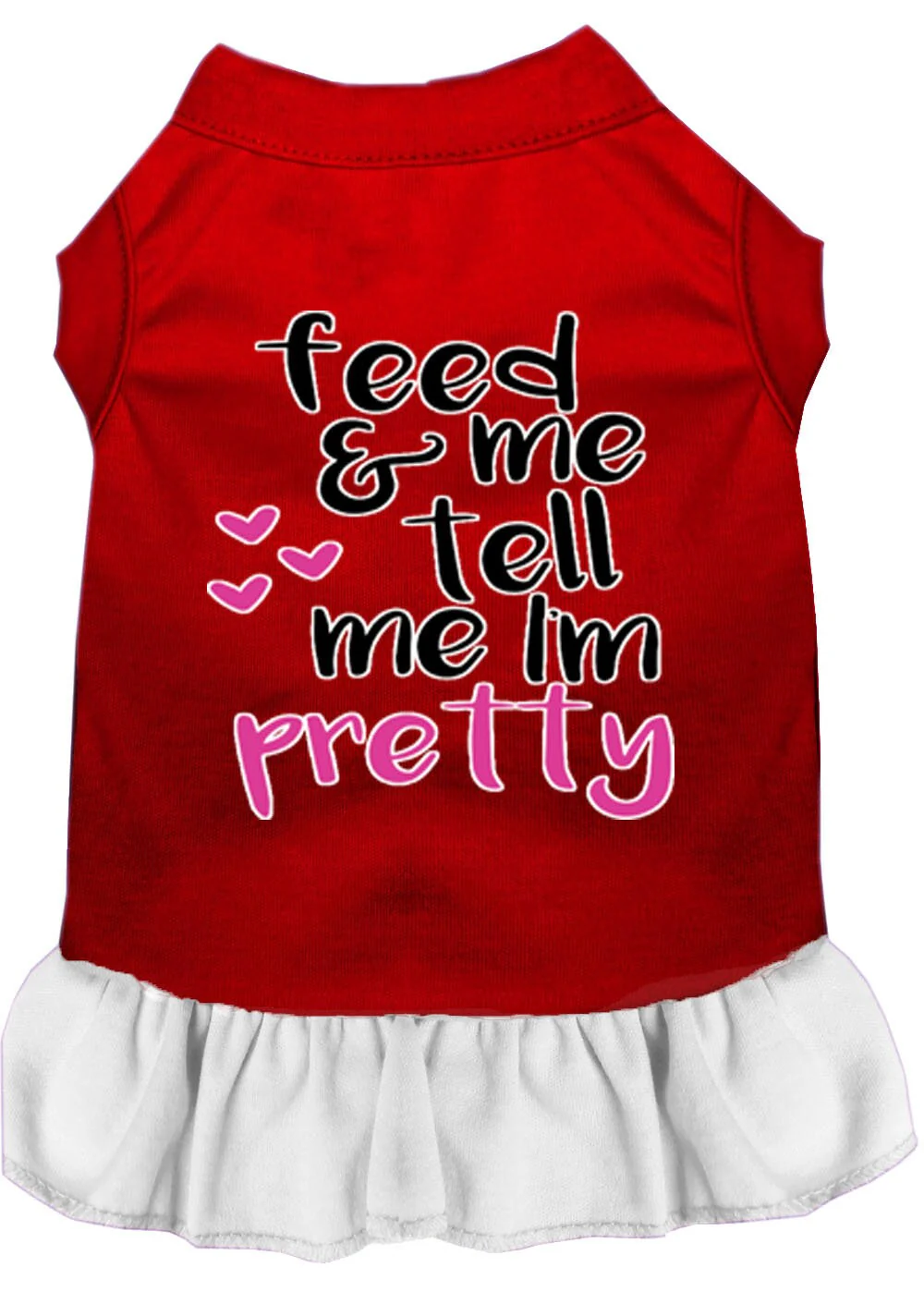 Pet Dog and Cat Dress Screen Printed, "Feed Me & Tell Me I'm Pretty" - Image 10