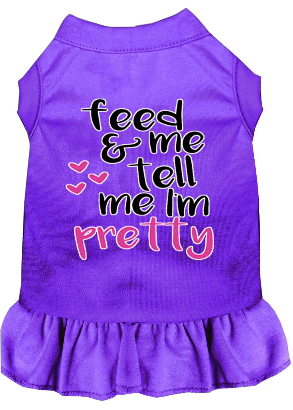 Pet Dog and Cat Dress Screen Printed, "Feed Me & Tell Me I'm Pretty" - Image 8