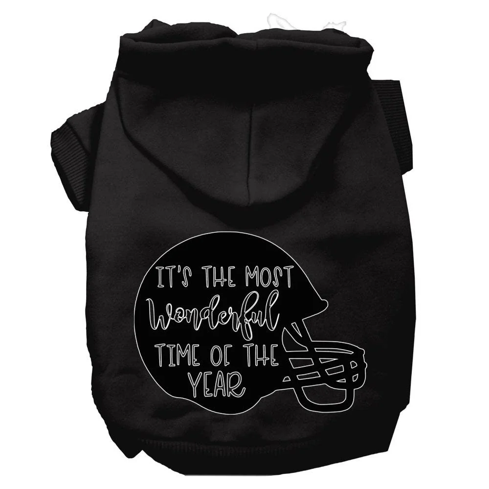 Pet, Dog and Cat Hoodie Screen Printed, "It's The Most Wonderful Time Of The Year (Football)" - Image 3