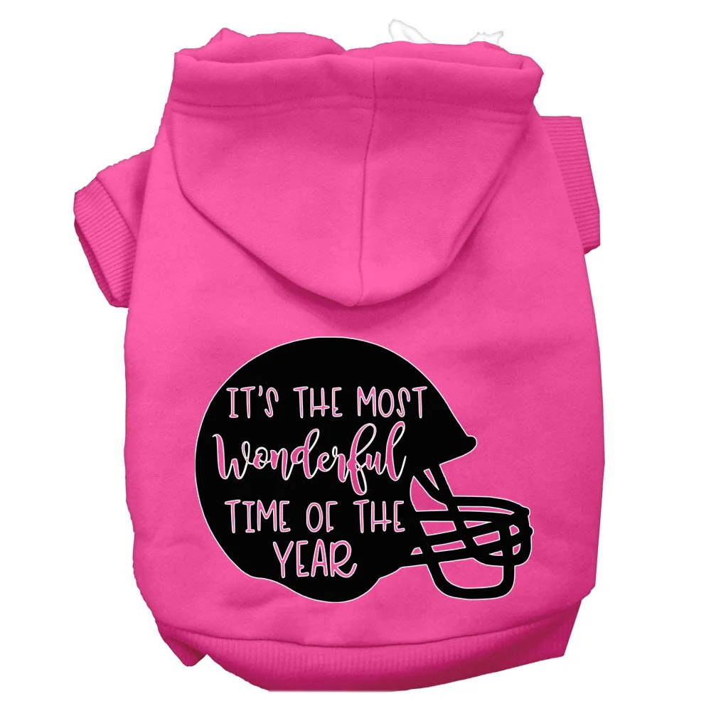 Pet, Dog and Cat Hoodie Screen Printed, "It's The Most Wonderful Time Of The Year (Football)" - Image 4