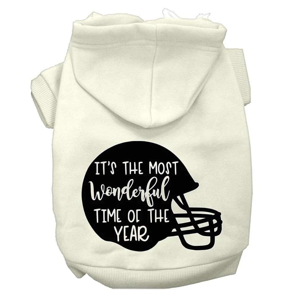 Pet, Dog and Cat Hoodie Screen Printed, "It's The Most Wonderful Time Of The Year (Football)" - Image 6