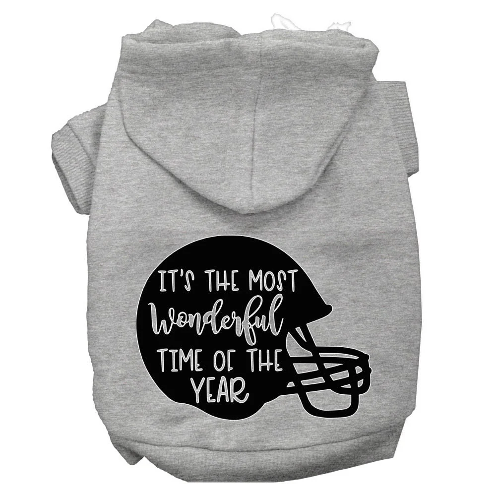 Pet, Dog and Cat Hoodie Screen Printed, "It's The Most Wonderful Time Of The Year (Football)" - Image 7