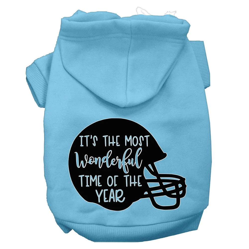 Pet, Dog and Cat Hoodie Screen Printed, "It's The Most Wonderful Time Of The Year (Football)" - Image 9