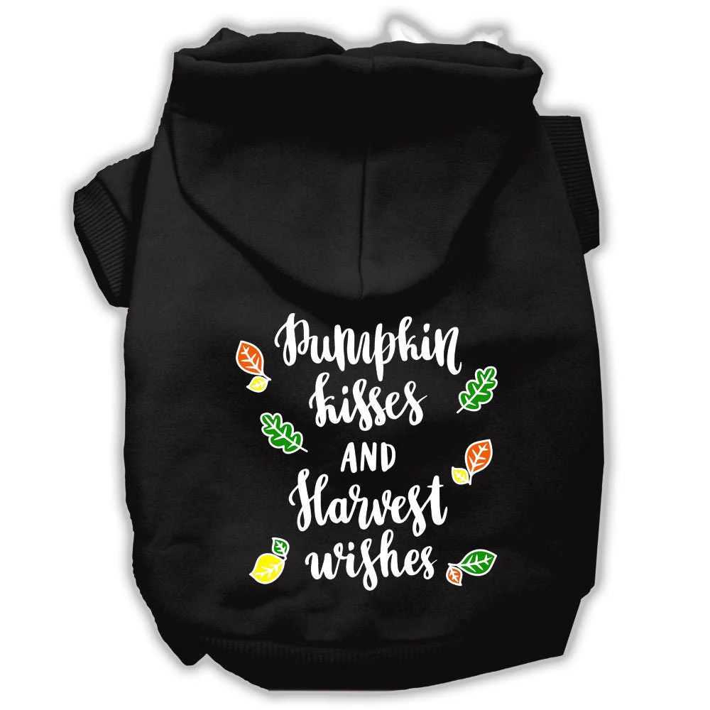Pet, Dog and Cat Hoodie Screen Printed, "Pumpkin Kisses & Harvest Wishes" - Image 3