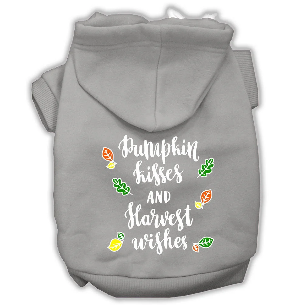 Pet, Dog and Cat Hoodie Screen Printed, "Pumpkin Kisses & Harvest Wishes" - Image 6