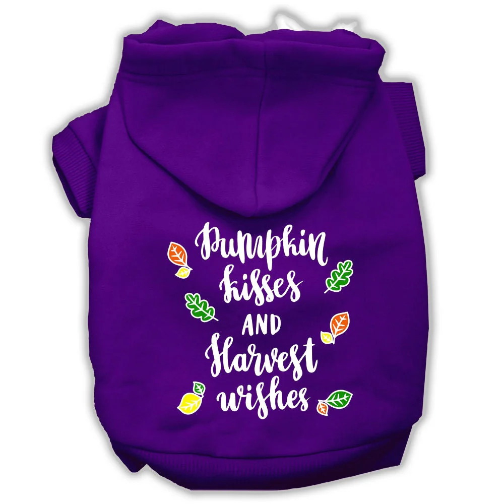 Pet, Dog and Cat Hoodie Screen Printed, "Pumpkin Kisses & Harvest Wishes" - Image 7