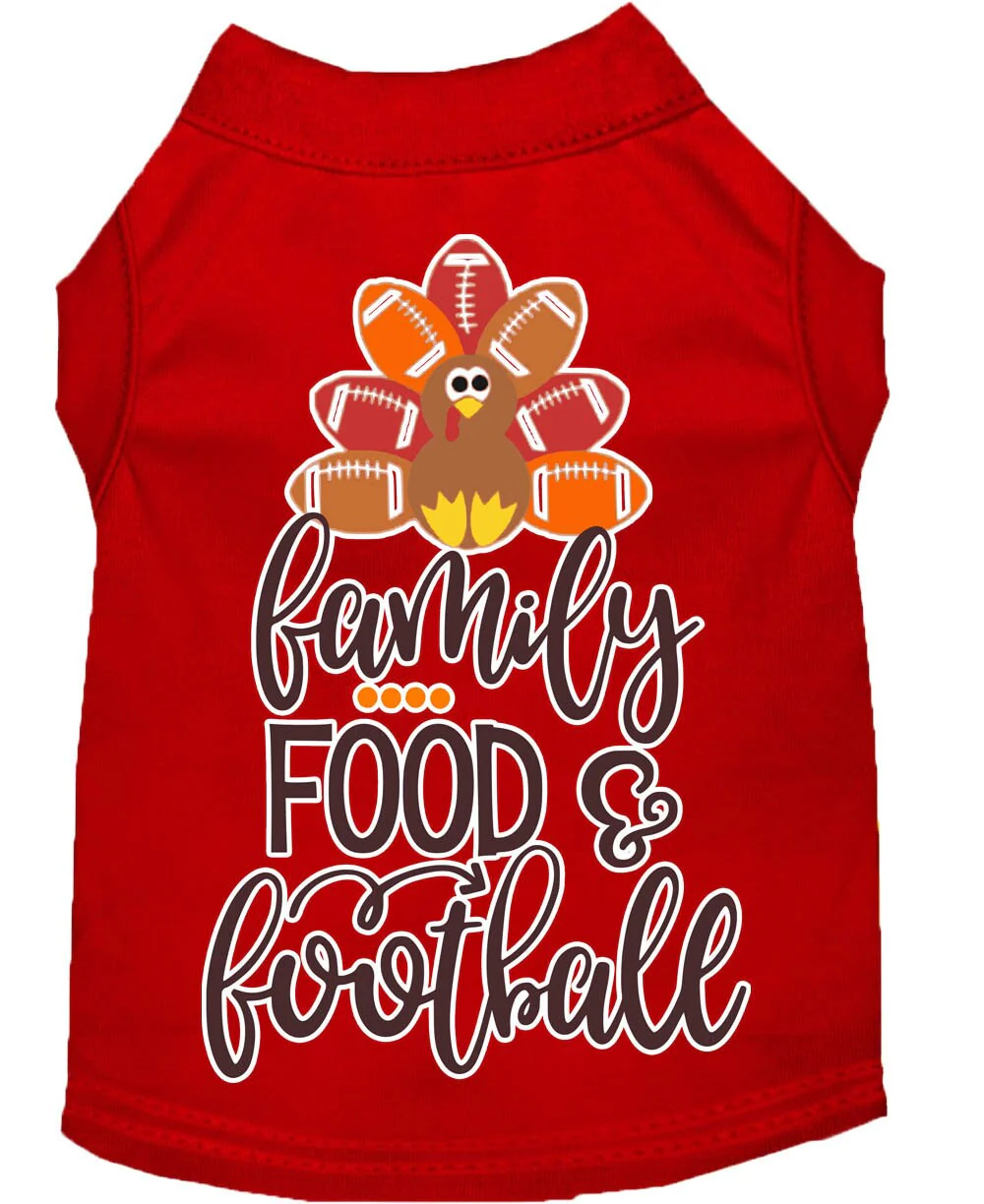 Pet Dog and Cat Shirt Screen Printed, "Family, Food & Football" - Image 10