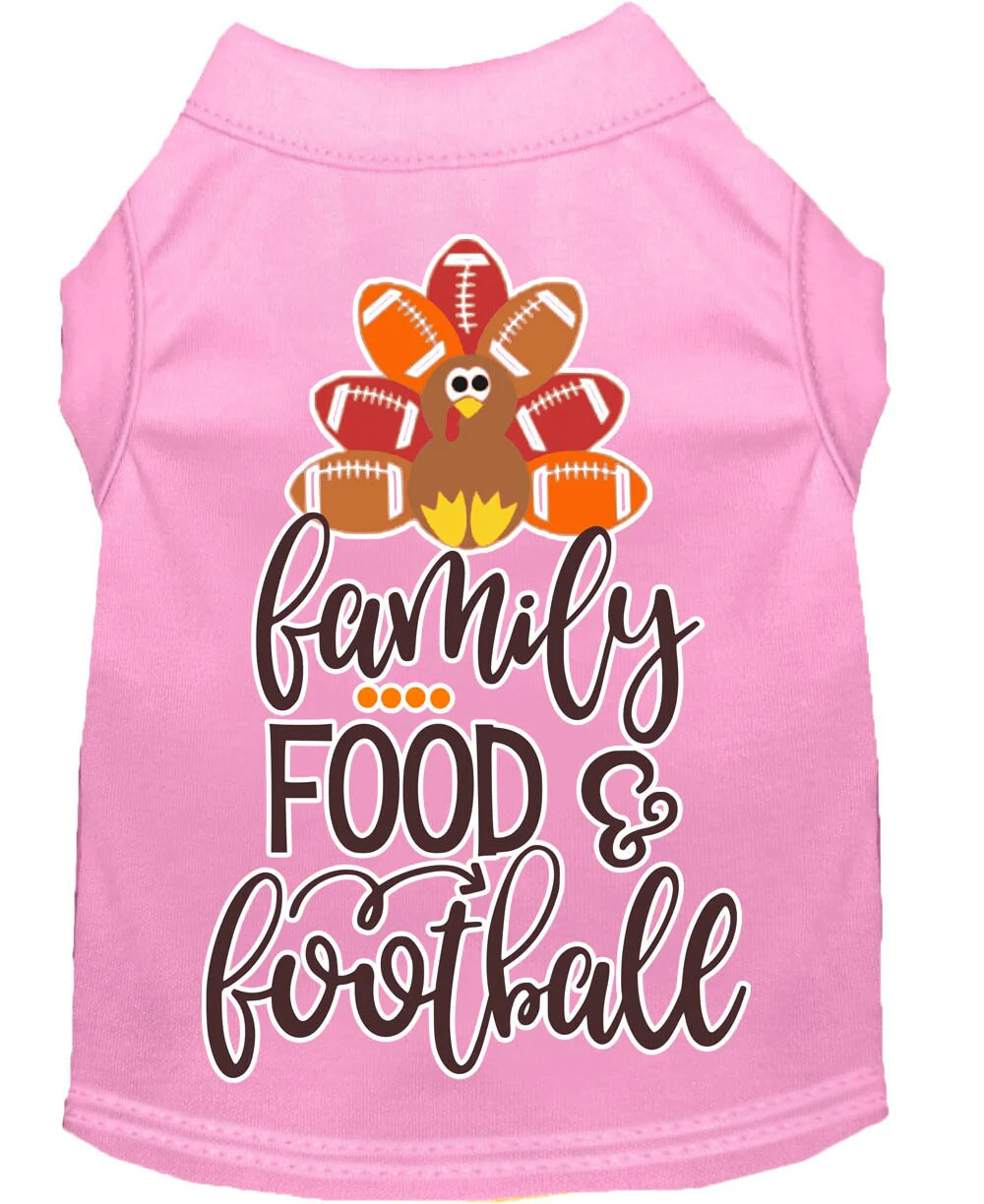 Pet Dog and Cat Shirt Screen Printed, "Family, Food & Football" - Image 8