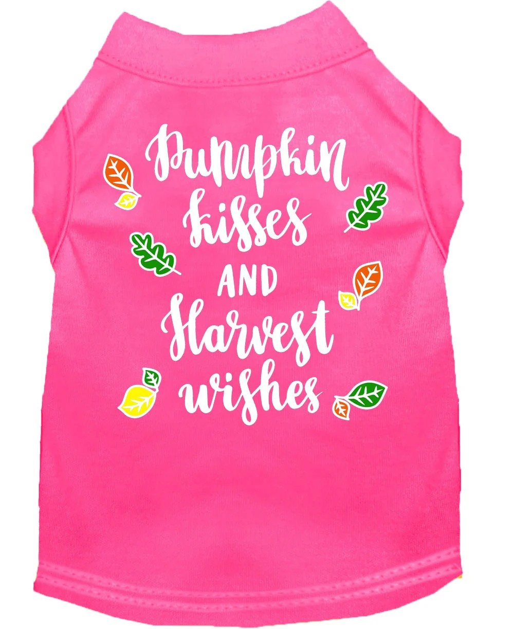 Pet Dog and Cat Shirt Screen Printed, "Pumpkin Kisses & Harvest Wishes" - Image 4