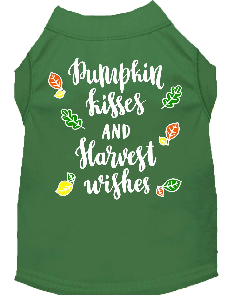 Pet Dog and Cat Shirt Screen Printed, "Pumpkin Kisses & Harvest Wishes" - Image 5