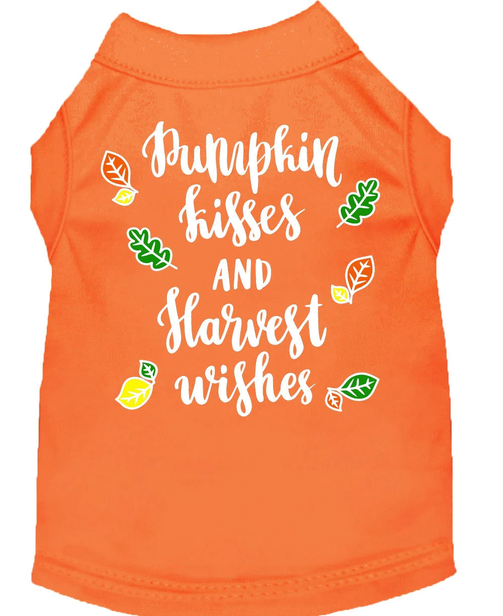 Pet Dog and Cat Shirt Screen Printed, "Pumpkin Kisses & Harvest Wishes" - Image 7