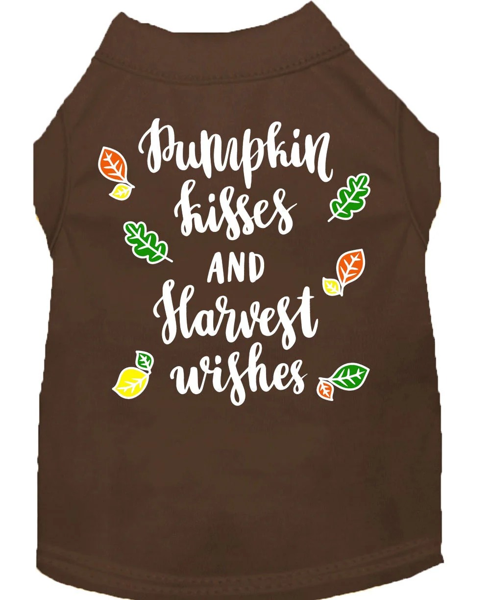 Pet Dog and Cat Shirt Screen Printed, "Pumpkin Kisses & Harvest Wishes" - Image 9