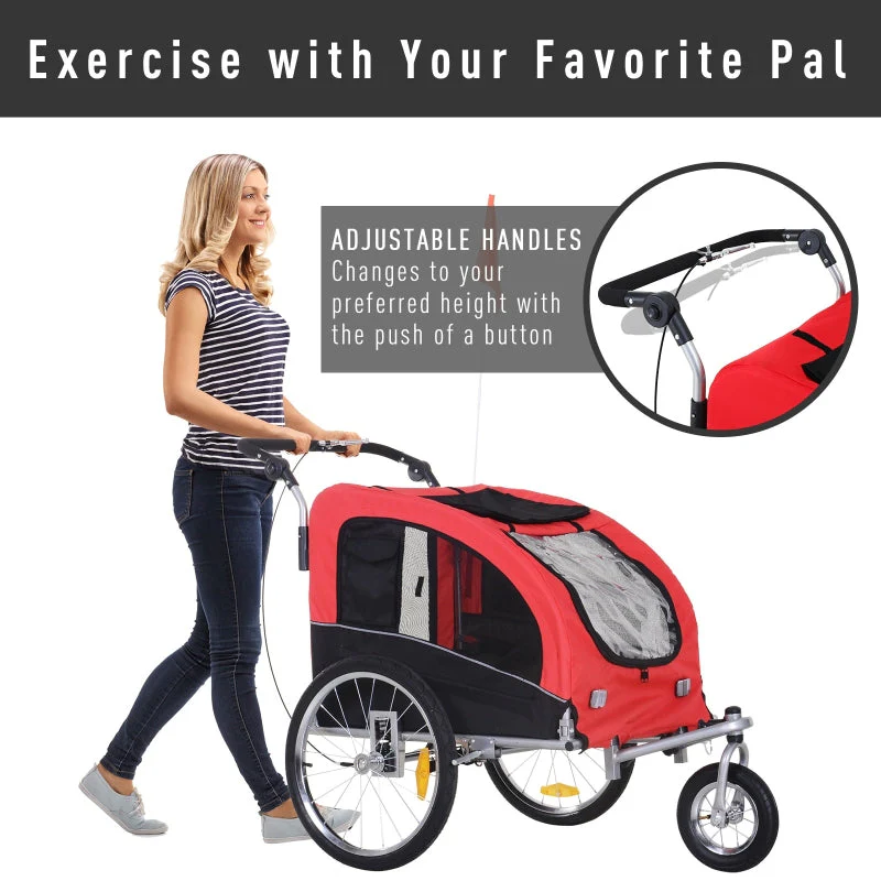 Pet Dog Bicycle Trailer Jogger with Suspension - Image 24