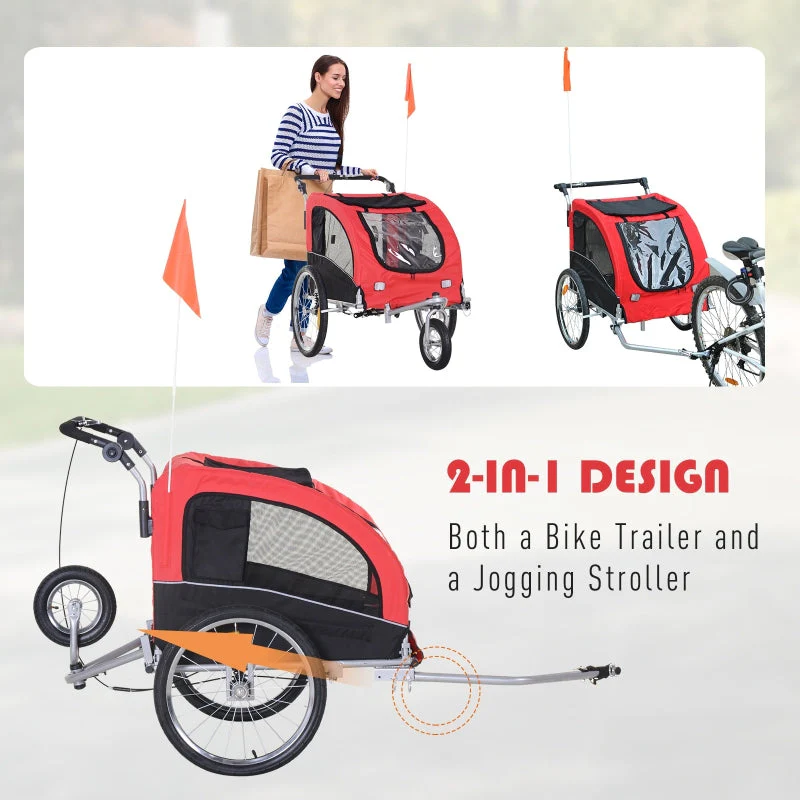 Pet Dog Bicycle Trailer Jogger with Suspension - Image 25